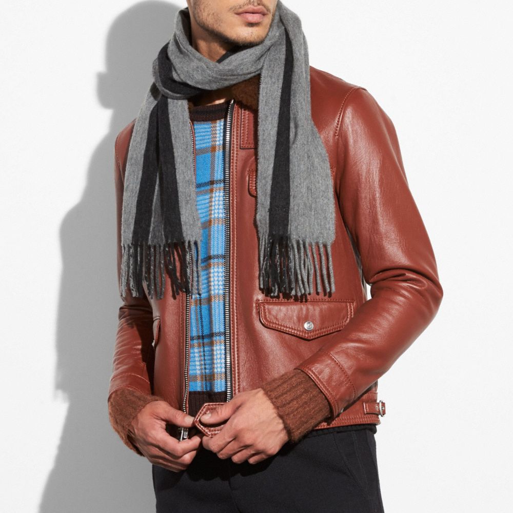 COACH®,Varsity Stripe Scarf,,Angle View
