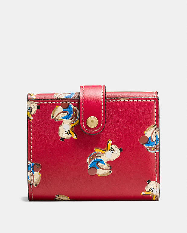 COACH®: Small Trifold Wallet With Duck Print