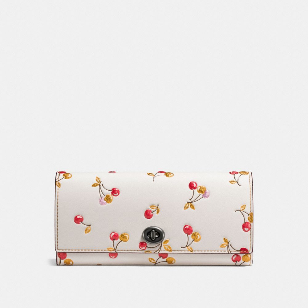 COACH®: Envelope Wallet With Cherry Print