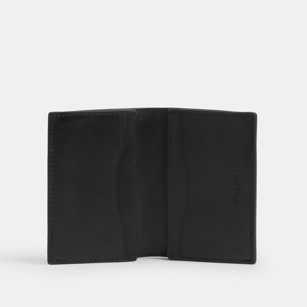 COACH®,バイフォルド カード ケース シグネチャー コーテッド キャンバス,カードケース/定期入れ/名刺入れ,ﾌﾞﾗｯｸ ｼｸﾞﾈﾁｬｰ