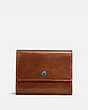 COACH®,COIN CASE,Leather,Dark Saddle,Front View