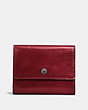 COACH®,COIN CASE,Leather,RUST,Front View