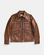 Burnished Leather Four Pocket Jacket