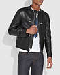 COACH®,RACER JACKET,Leather,Black,Scale View