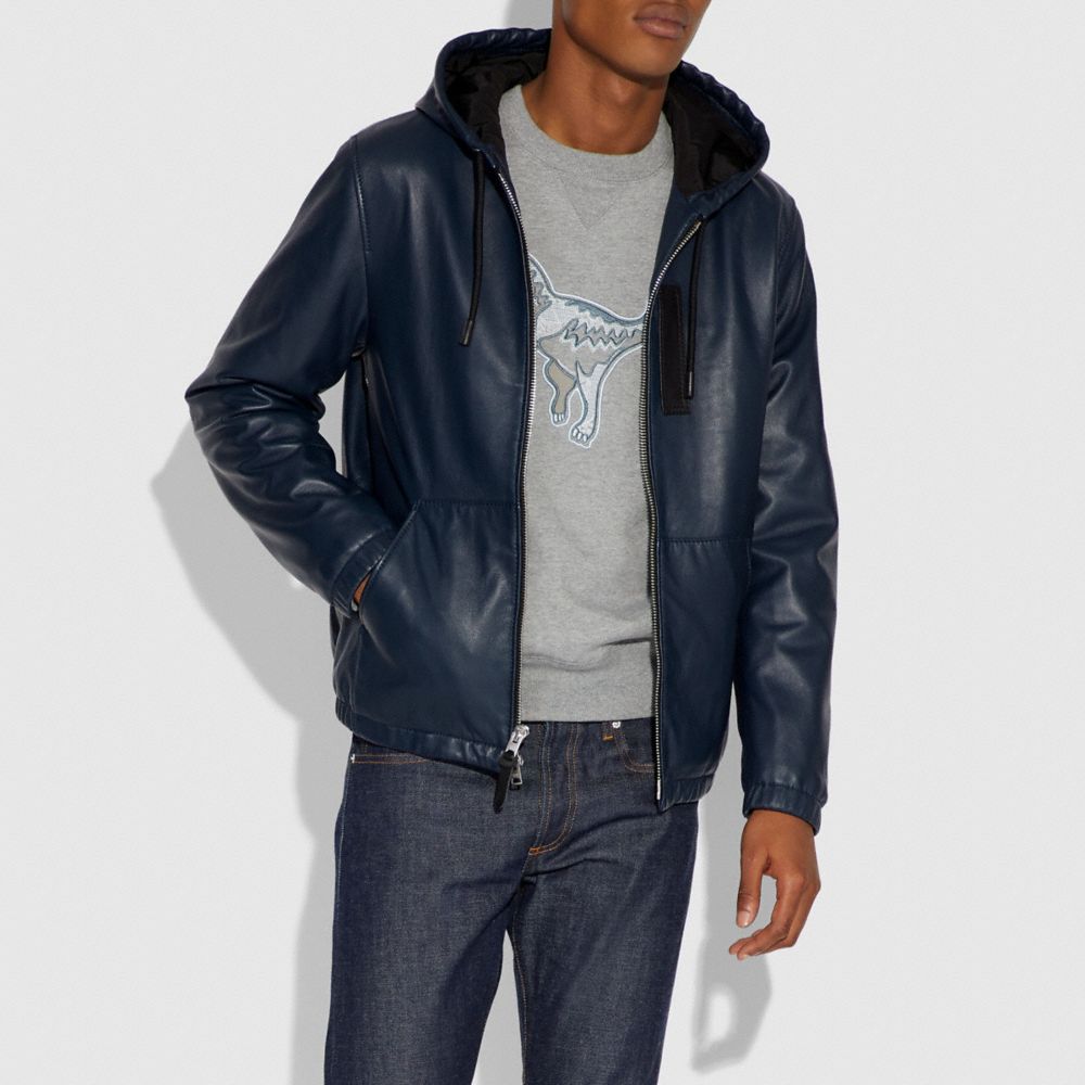 Hooded Leather Jacket | COACH®