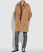 COACH®,DOUBLE FACED COAT,wool,Camel,Scale View