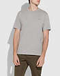 COACH®,REXY PATCH T-SHIRT,cotton,HEATHER GREY,Scale View