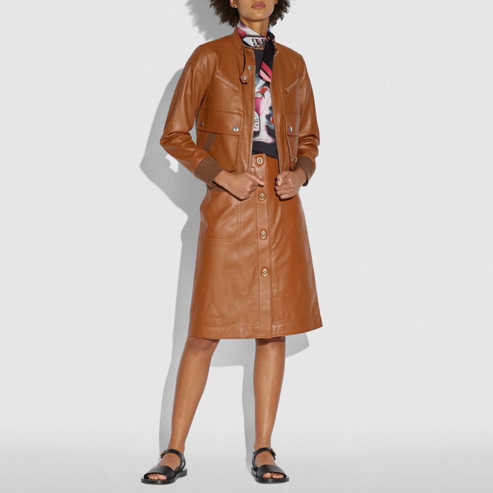 Leather Bomber Jacket