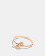 COACH®,MINI DEMI-FINE REXY RING,Plated Brass,Rose Gold,Front View