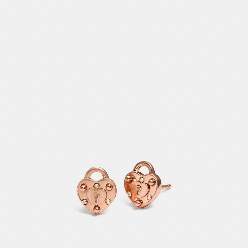 Boucles d'Oreilles Mini Demi Fines Coeur Cadenas