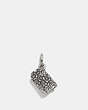 COACH®,DINKY BAG CHARM,Plated Brass,Silver/Silver,Front View
