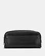 COACH®,DOPP KIT,Leather,Black,Front View