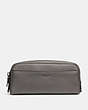 COACH®,DOPP KIT,Leather,HEATHER GREY,Front View