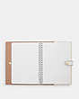 COACH®,NOTEBOOK IN SIGNATURE CANVAS,Gold/Chalk/Glacierwhite,Inside View,Top View