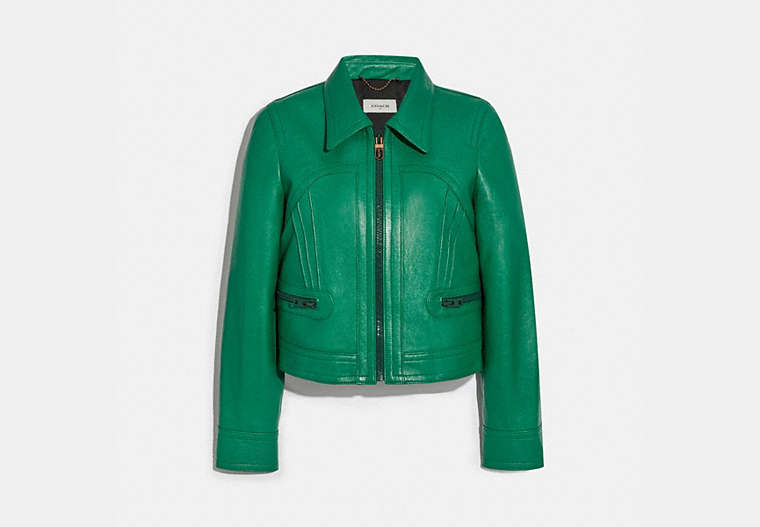 Cropped Leather Blouson