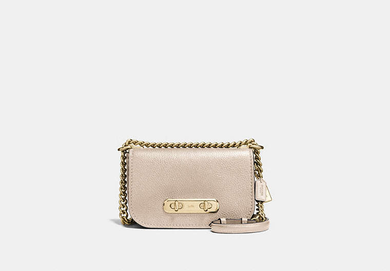 COACH®,Cuir,Or Clair/Platine,Front View