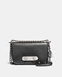 COACH®,COACH SWAGGER SHOULDER BAG 20,Leather,Mini,Silver/Metallic Graphite,Front View