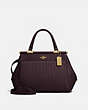 COACH®,GRACE BAG WITH QUILTING,Leather,Large,Light Gold/Oxblood,Front View