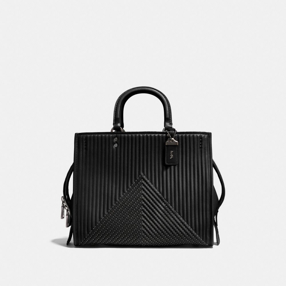 COACH®,Rogue Bag With Quilting And Rivets,,Front View