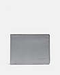 COACH®,SLIM BILLFOLD WALLET,Leather,HEATHER GREY,Front View