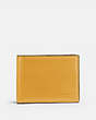 COACH®,SLIM BILLFOLD WALLET,Leather,MAIZE,Front View