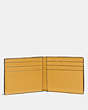 COACH®,SLIM BILLFOLD WALLET,Leather,MAIZE,Inside View,Top View