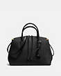 COACH®,COOPER CARRYALL,Leather,Large,Black Copper/Black,Front View