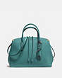 COACH®,COOPER CARRYALL,Leather,Large,Pewter/Marine,Front View