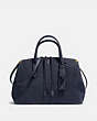 COACH®,COOPER CARRYALL,Leather,Large,Black Copper/Midnight Navy,Front View