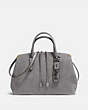 COACH®,COOPER CARRYALL,Leather,Large,Black Copper/Heather Grey,Front View
