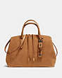 COACH®,COOPER CARRYALL,Leather,Large,Pewter/Light Saddle,Front View
