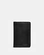 COACH®,CARD WALLET,Sport calf leather,Black,Front View