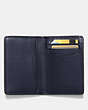 COACH®,CARD WALLET,Sport calf leather,Midnight,Inside View,Top View