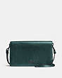 COACH®,HAYDEN FOLDOVER CROSSBODY CLUTCH,Pebble Leather,Mini,Green,Front View