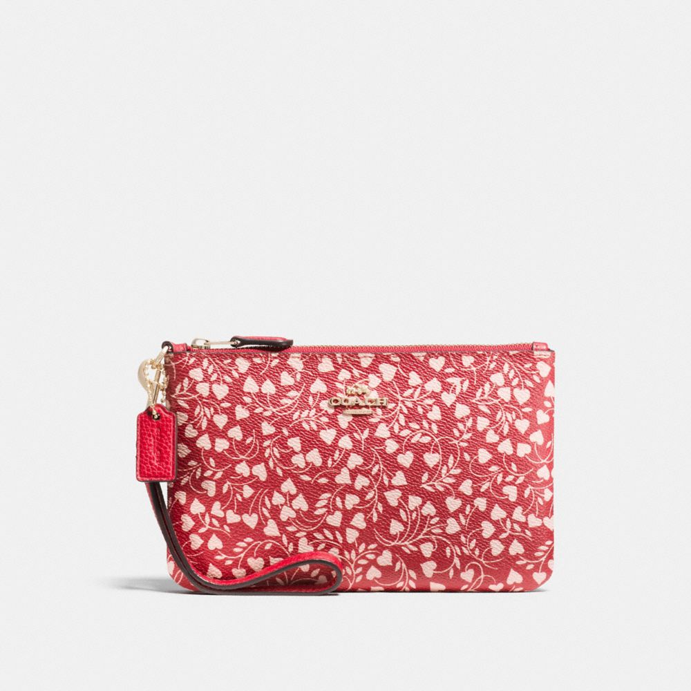 Small Wristlet With Love Leaf Print