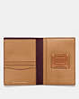 COACH®,PASSPORT CASE,Leather,LIGHT SADDLE,Inside View,Top View