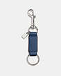 COACH®,TRIGGER SNAP KEY FOB,Leather,Denim,Back View