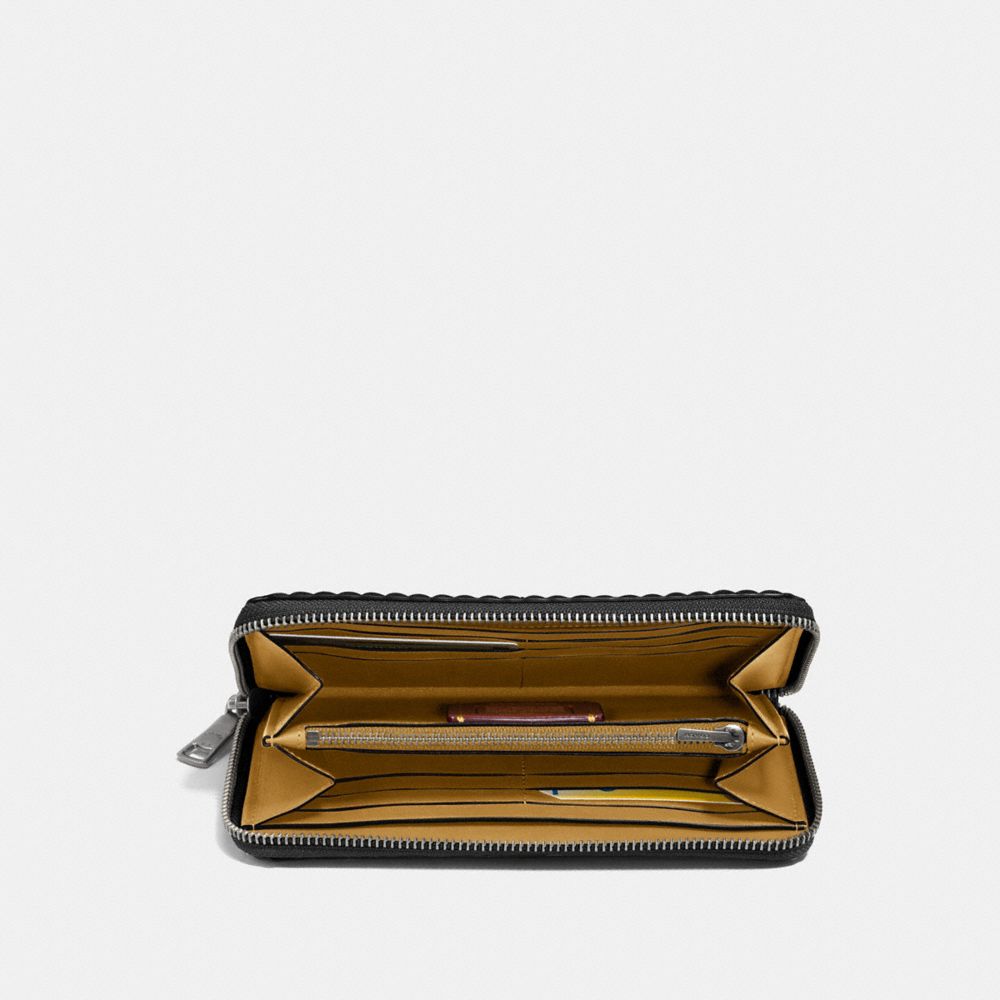 Coach accordion zip wallet with quilting and rivets new arrivals