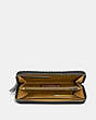 COACH®,ACCORDION ZIP WALLET WITH QUILTING AND RIVETS,Leather,Black Copper/Black,Inside View,Top View