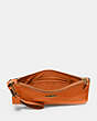 COACH®,SMALL WRISTLET,Pebbled Leather,Brass/Canyon,Inside View,Top View