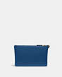 COACH®,SMALL WRISTLET,Pebbled Leather,Medium,Brass/Blue,Back View