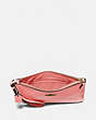 COACH®,SMALL WRISTLET,Pebbled Leather,Medium,Brass/Candy Pink,Inside View,Top View