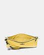 COACH®,SMALL WRISTLET,Pebbled Leather,Medium,Brass/Retro Yellow,Inside View,Top View