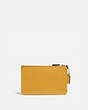 COACH®,SMALL WRISTLET,Pebbled Leather,Medium,Brass/Buttercup,Back View