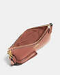 COACH®,SMALL WRISTLET,Pebbled Leather,Medium,Gold/Light Peach,Inside View,Top View