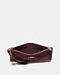 COACH®,SMALL WRISTLET,Pebbled Leather,Medium,Gold/Vintage Mauve,Inside View,Top View