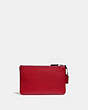 COACH®,SMALL WRISTLET,Pebbled Leather,Medium,Gunmetal/Red Apple,Back View