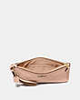 COACH®,SMALL WRISTLET,Pebbled Leather,Medium,Light Gold/Beechwood,Inside View,Top View