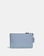 COACH®,SMALL WRISTLET,Pebbled Leather,Medium,Silver/Mist,Back View