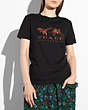 COACH®,REXY AND CARRIAGE T-SHIRT,cotton,Black,Scale View